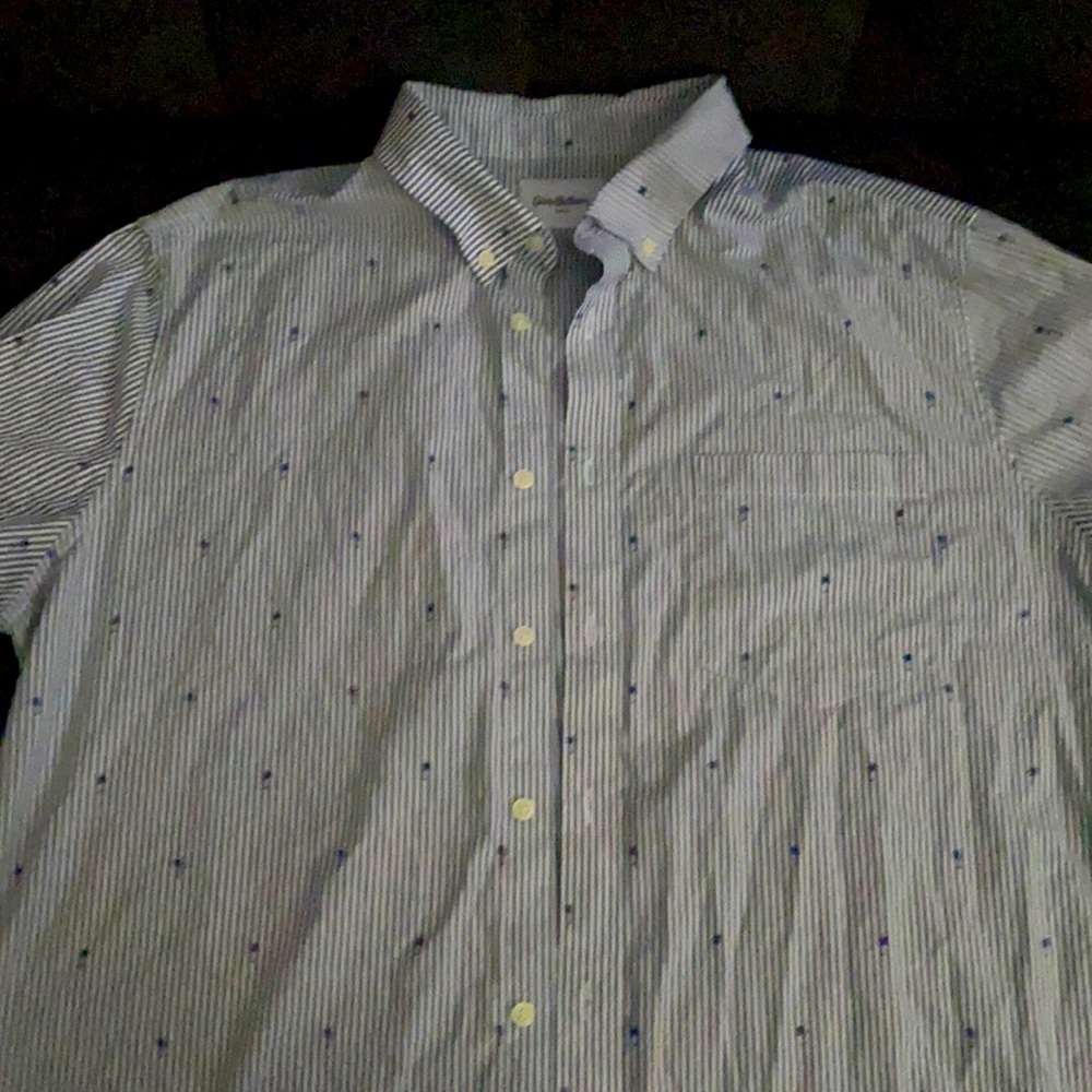 Beautiful Blue and White casual Button up.